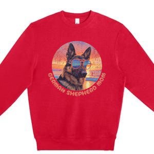 Funny German Shepherd Mom GSD Schäferhund Mom Mama Premium Crewneck Sweatshirt