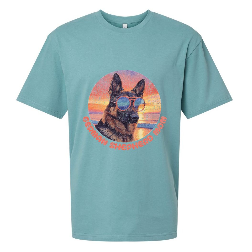Funny German Shepherd Mom GSD Schäferhund Mom Mama Sueded Cloud Jersey T-Shirt