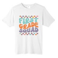 First Grade Squad Retro Groovy Women Happy First Day Of School Gift Tall Fusion ChromaSoft Performance T-Shirt