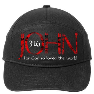 For God So Loved The World John 316 7-Panel Snapback Hat