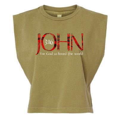 For God So Loved The World John 316 Garment-Dyed Women's Muscle Tee