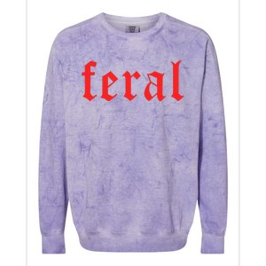 Feral Girl Summer Fun Design Colorblast Crewneck Sweatshirt