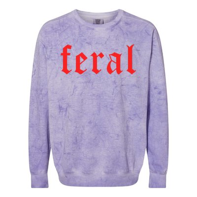 Feral Girl Summer Fun Design Colorblast Crewneck Sweatshirt