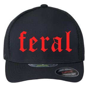 Feral Girl Summer Fun Design Flexfit Unipanel Trucker Cap