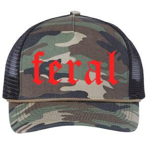 Feral Girl Summer Fun Design Retro Rope Trucker Hat Cap