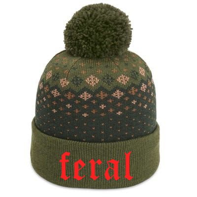 Feral Girl Summer Fun Design The Baniff Cuffed Pom Beanie