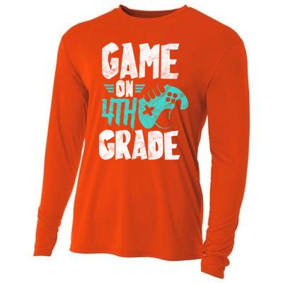 Fourth Grade Student Game On 4Th Grade Funny Back To School Great Gift Cooling Performance Long Sleeve Crew