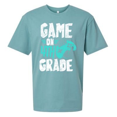 Fourth Grade Student Game On 4Th Grade Funny Back To School Great Gift Sueded Cloud Jersey T-Shirt