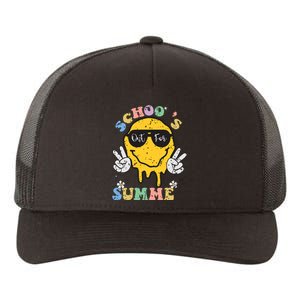 Funny Groovy Schools Out For Summer Graduation Teacher Yupoong Adult 5-Panel Trucker Hat