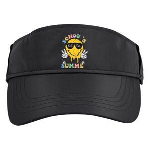 Funny Groovy Schools Out For Summer Graduation Teacher Adult Drive Performance Visor