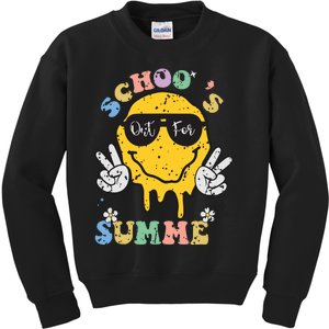 Funny Groovy Schools Out For Summer Graduation Teacher Kids Sweatshirt