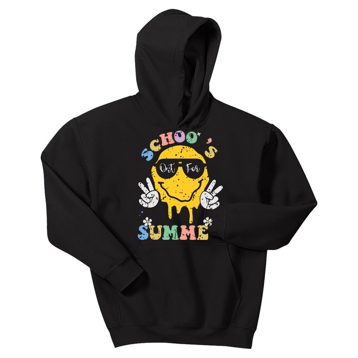 Funny Groovy Schools Out For Summer Graduation Teacher Kids Hoodie