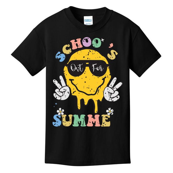 Funny Groovy Schools Out For Summer Graduation Teacher Kids T-Shirt