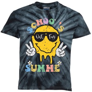 Funny Groovy Schools Out For Summer Graduation Teacher Kids Tie-Dye T-Shirt