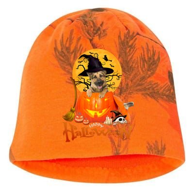 Funny German Shepherd Dog Dog Spooky Halloween Kati - Camo Knit Beanie