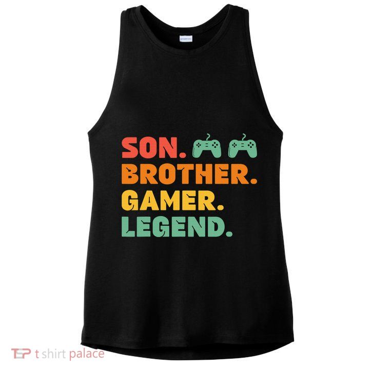 Funny Gamer Son Big Brother Gaming Legend Gift Boys Teens Ladies PosiCharge Tri-Blend Wicking Tank