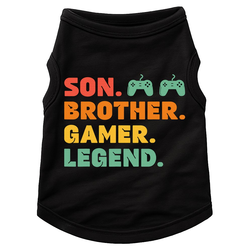 Funny Gamer Son Big Brother Gaming Legend Gift Boys Teens Doggie Tank