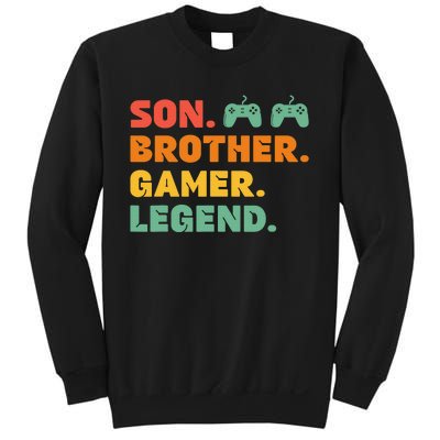 Funny Gamer Son Big Brother Gaming Legend Gift Boys Teens Sweatshirt