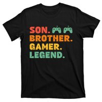 Funny Gamer Son Big Brother Gaming Legend Gift Boys Teens T-Shirt