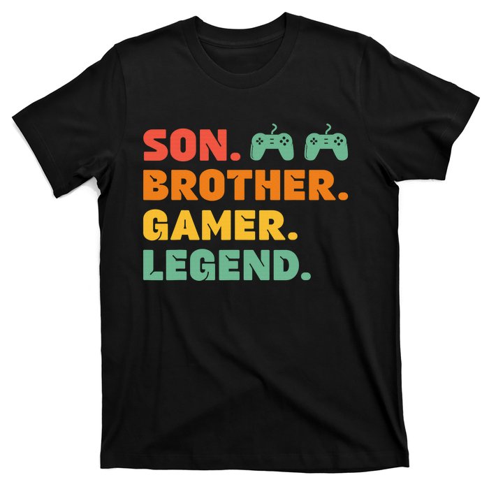 Funny Gamer Son Big Brother Gaming Legend Gift Boys Teens T-Shirt