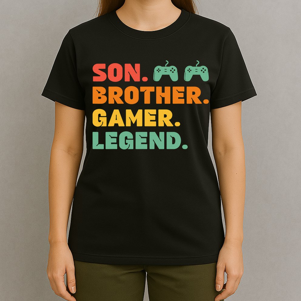 Funny Gamer Son Big Brother Gaming Legend Gift Boys Teens T-Shirt