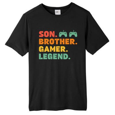 Funny Gamer Son Big Brother Gaming Legend Gift Boys Teens Tall Fusion ChromaSoft Performance T-Shirt