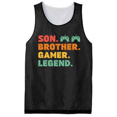 Funny Gamer Son Big Brother Gaming Legend Gift Boys Teens Mesh Reversible Basketball Jersey Tank