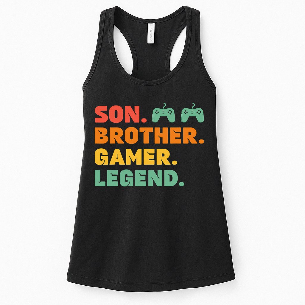 Funny Gamer Son Big Brother Gaming Legend Gift Boys Teens Womens Tank Top