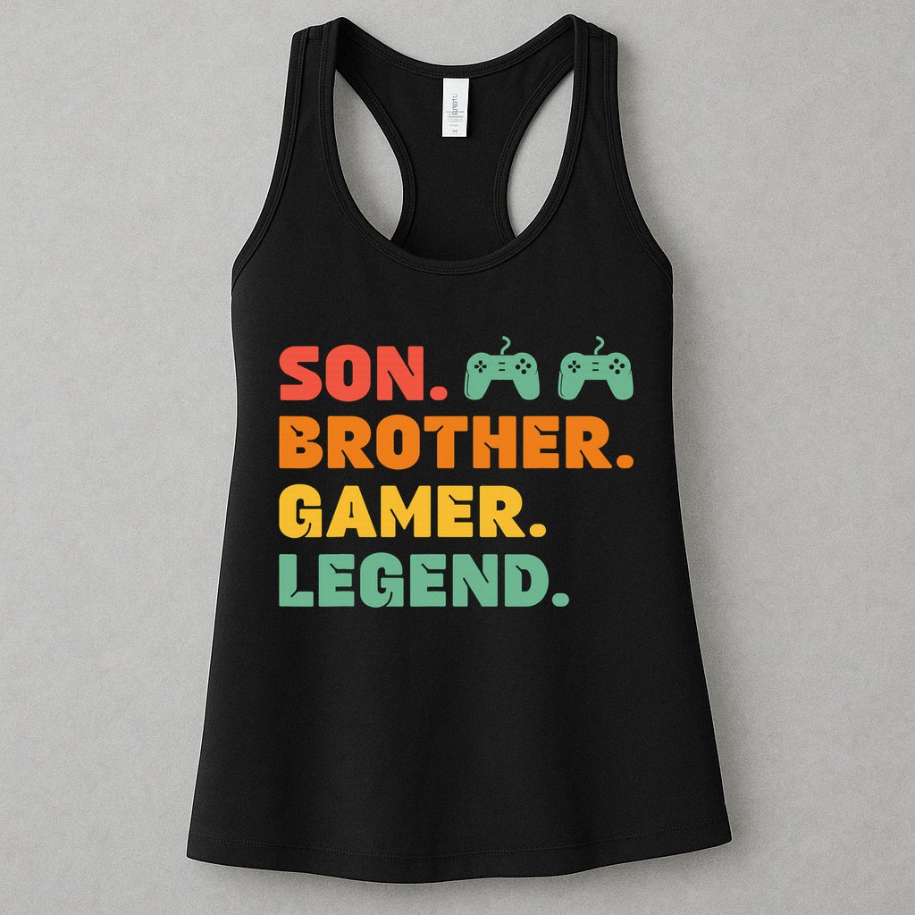 Funny Gamer Son Big Brother Gaming Legend Gift Boys Teens Womens Tank Top