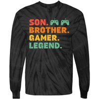 Funny Gamer Son Big Brother Gaming Legend Gift Boys Teens Tie-Dye Long Sleeve Shirt