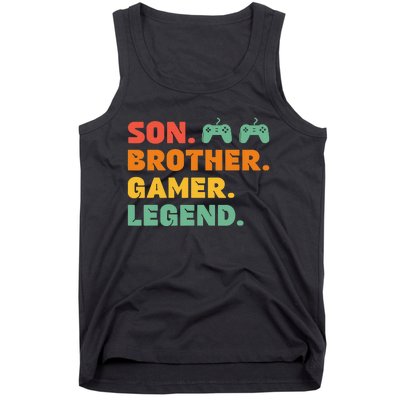 Funny Gamer Son Big Brother Gaming Legend Gift Boys Teens Tank Top