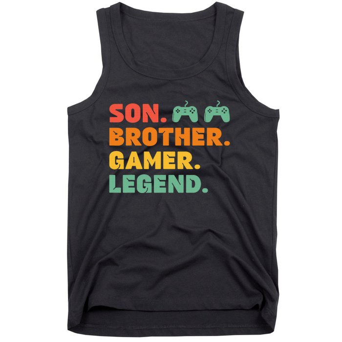 Funny Gamer Son Big Brother Gaming Legend Gift Boys Teens Tank Top