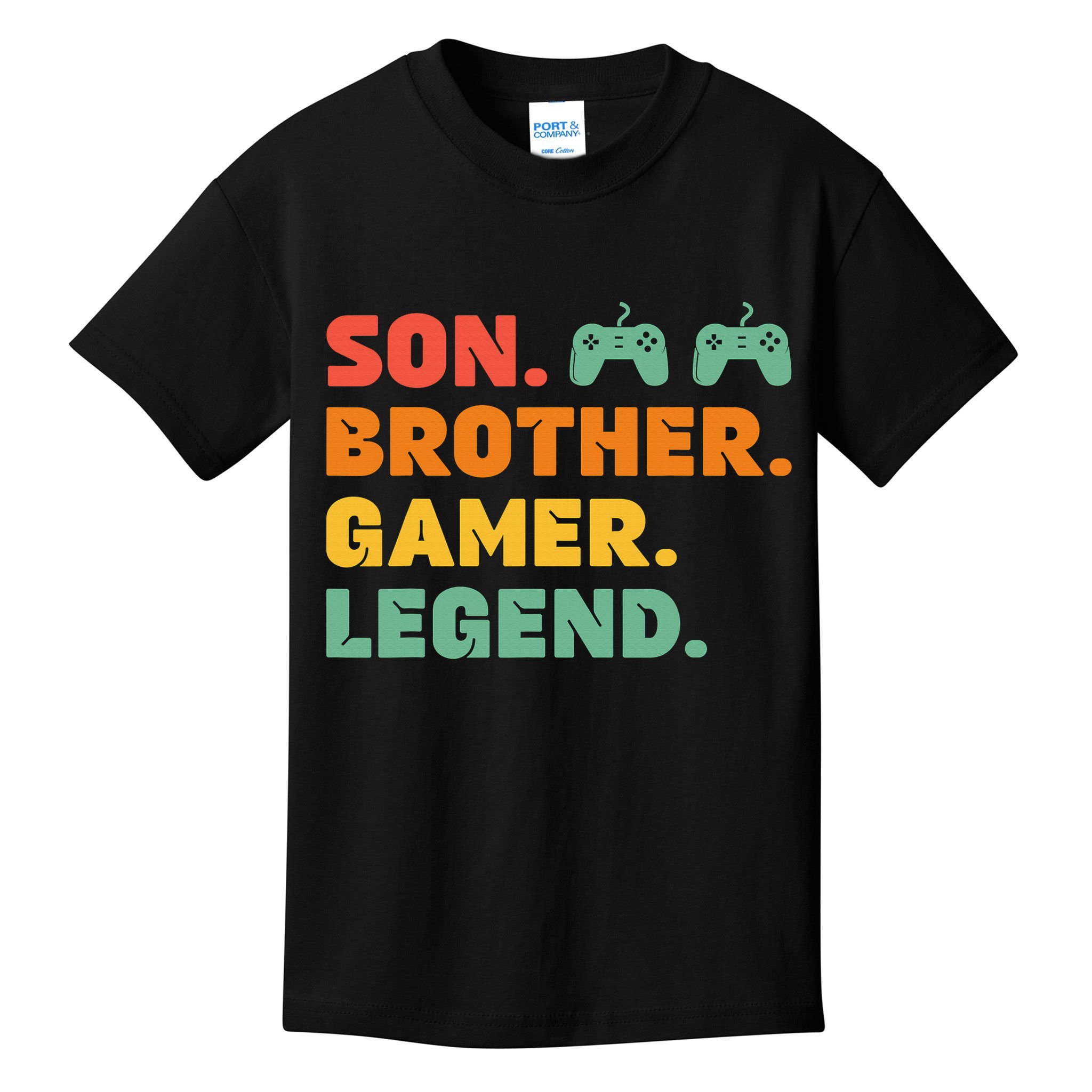 Funny Gamer Son Big Brother Gaming Legend Gift Boys Teens Kids T-Shirt