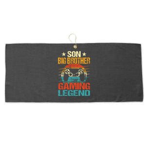 Funny Gamer Son Big Brother Gaming Legend Gift Boy Teens Large Microfiber Waffle Golf Towel