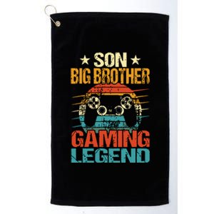 Funny Gamer Son Big Brother Gaming Legend Gift Boy Teens Platinum Collection Golf Towel