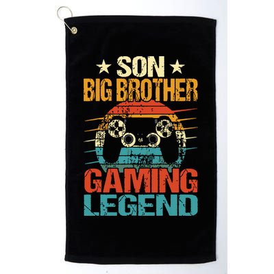 Funny Gamer Son Big Brother Gaming Legend Gift Boy Teens Platinum Collection Golf Towel