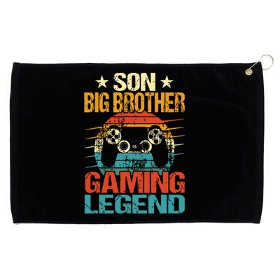 Funny Gamer Son Big Brother Gaming Legend Gift Boy Teens Grommeted Golf Towel