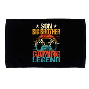 Funny Gamer Son Big Brother Gaming Legend Gift Boy Teens Microfiber Hand Towel