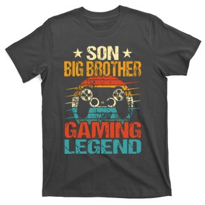 Funny Gamer Son Big Brother Gaming Legend Gift Boy Teens T-Shirt