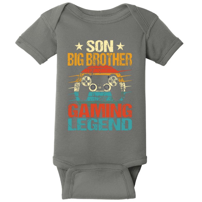 Funny Gamer Son Big Brother Gaming Legend Gift Boy Teens Baby Bodysuit