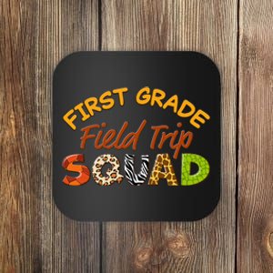 First Grade Students School Zoo Field Trip Squad Matching Coaster