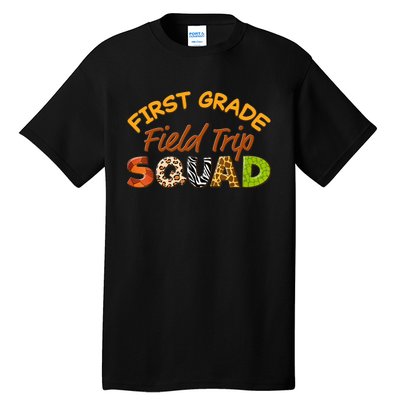 First Grade Students School Zoo Field Trip Squad Matching Tall T-Shirt