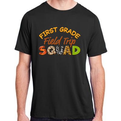 First Grade Students School Zoo Field Trip Squad Matching Adult ChromaSoft Performance T-Shirt