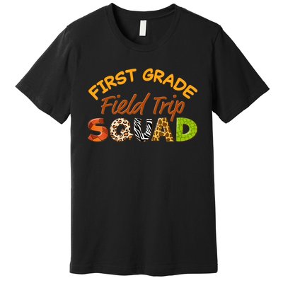 First Grade Students School Zoo Field Trip Squad Matching Premium T-Shirt