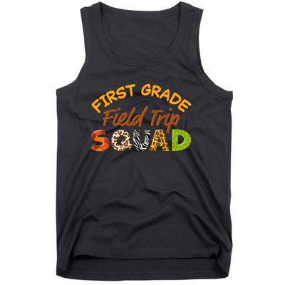 First Grade Students School Zoo Field Trip Squad Matching Tank Top