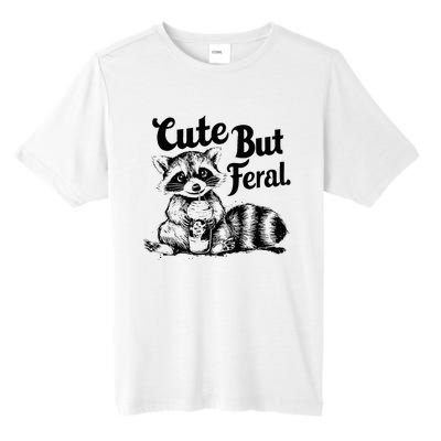 Feral Girl Summer Funny Meme Cute But Feral Raccoon Vacation Tall Fusion ChromaSoft Performance T-Shirt