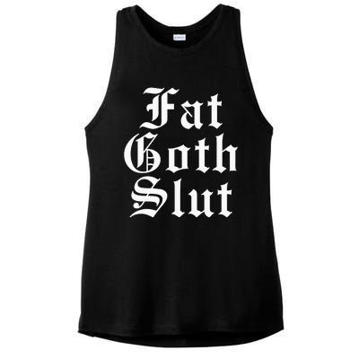 Fat Goth Slut Stylized Big Ladies PosiCharge Tri-Blend Wicking Tank