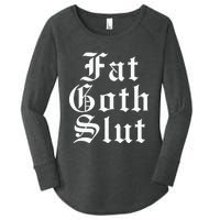 Fat Goth Slut Stylized Big Women's Perfect Tri Tunic Long Sleeve Shirt