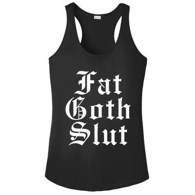 Fat Goth Slut Stylized Big Ladies PosiCharge Competitor Racerback Tank