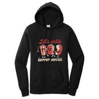 Funny Ghost Skeleton Lets Watch Horror Movies Halloween Gift Women's Pullover Hoodie